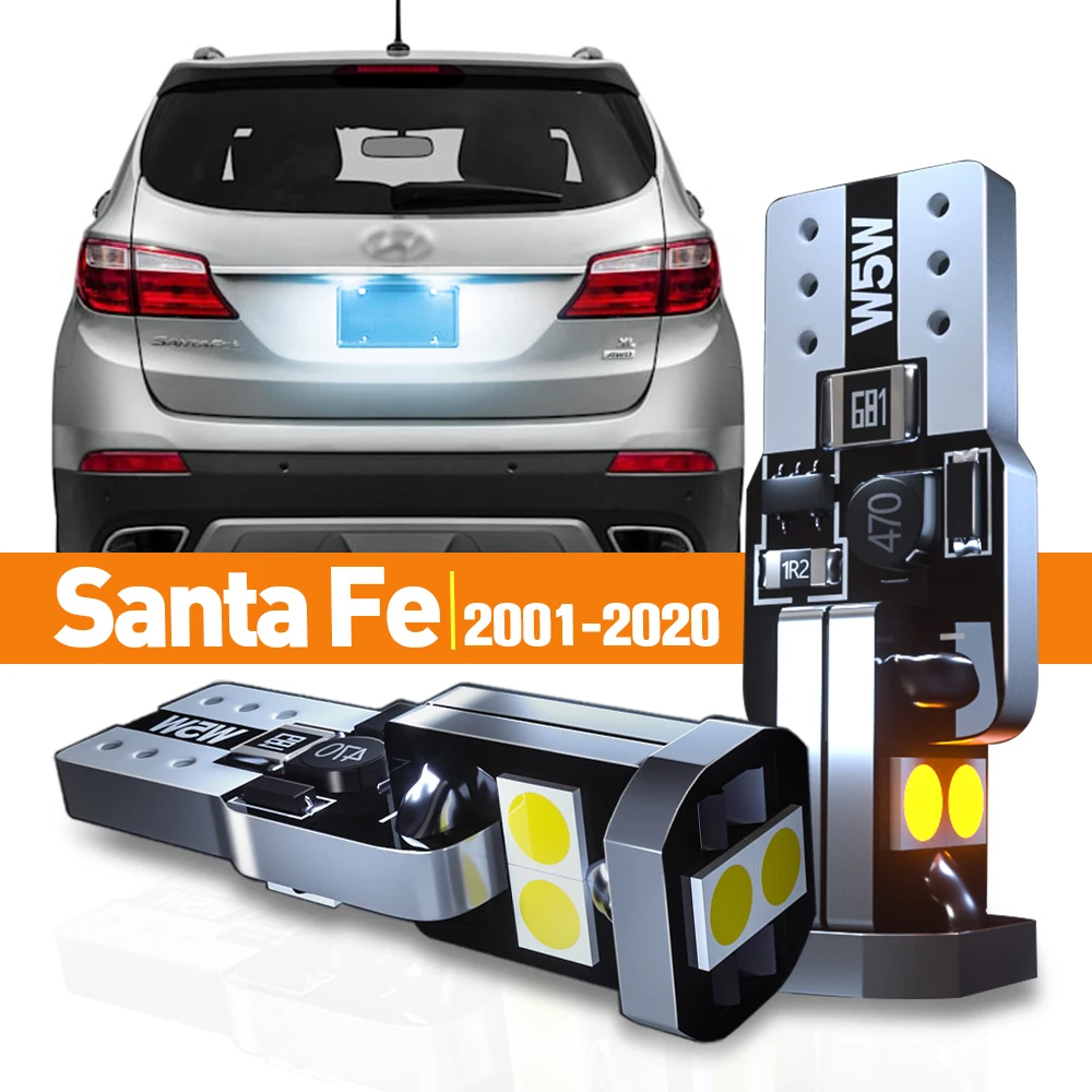 

2x LED License Plate Light For Hyundai Santa Fe 2001-2020 2010 2011 2012 2013 2014 2015 2016 2017 2018 Accessories Canbus Lamp