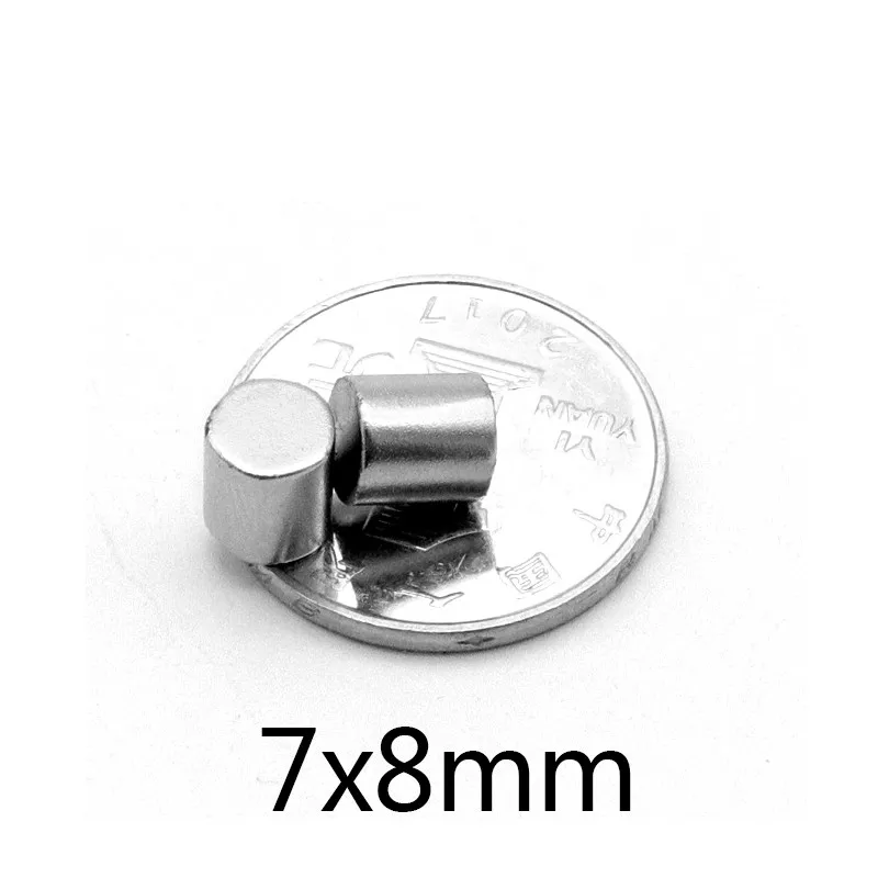 

20pcs NdFeB N35 7x8mm Neodymium Magnets magnetic circular rare earth Magnet Permanent 7*8mm Round Fridge