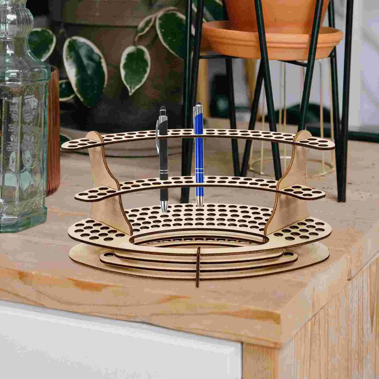 Деревянный держатель для ручек сделай сам полки демонстрации настольный