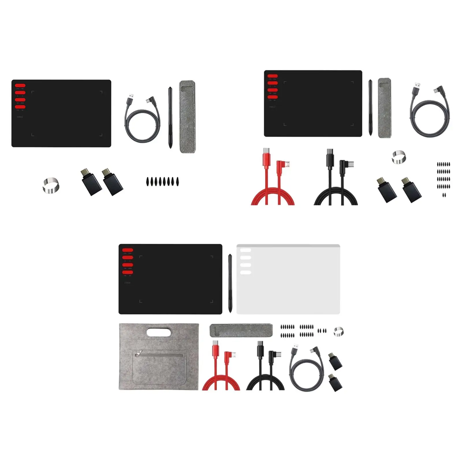 

Graphics Drawing Tablet Passive Stylus 8 Express Keys 8192 Levels Digital Graphics Pad for Painting Computer Mobile Phones Tilt