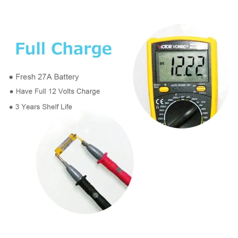 Надежные щелочные батарейки 27А 12В Долговечные для беспроводных дверных звонков