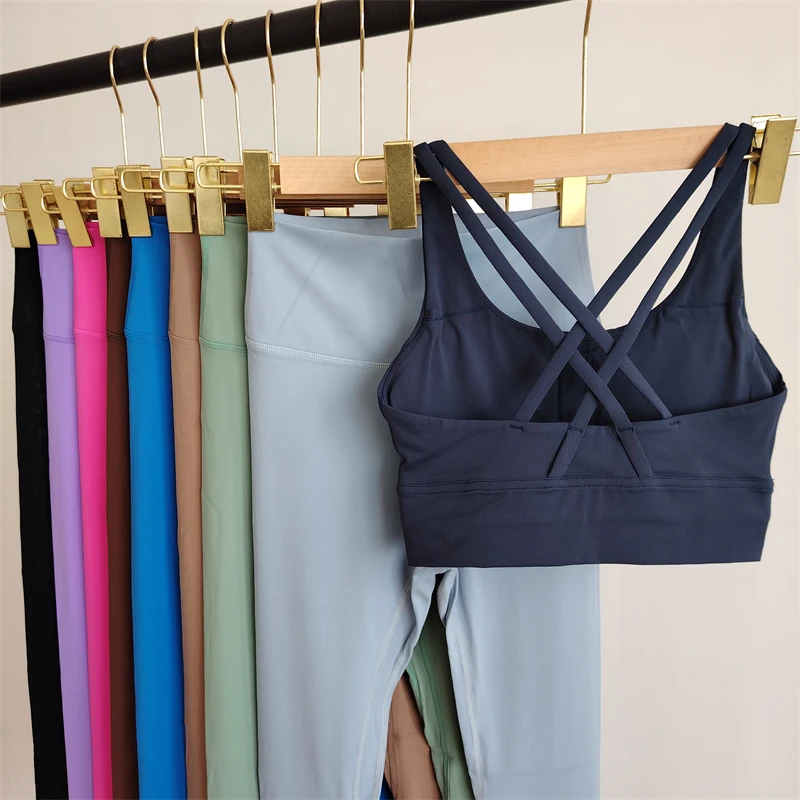 Женская спортивная одежда для спортзала однотонная йоги и фитнеса леггинсы с