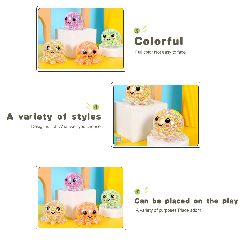 Светящийся светлый кальмар с вентиляционным шариком сжимаемые игрушки игрушка