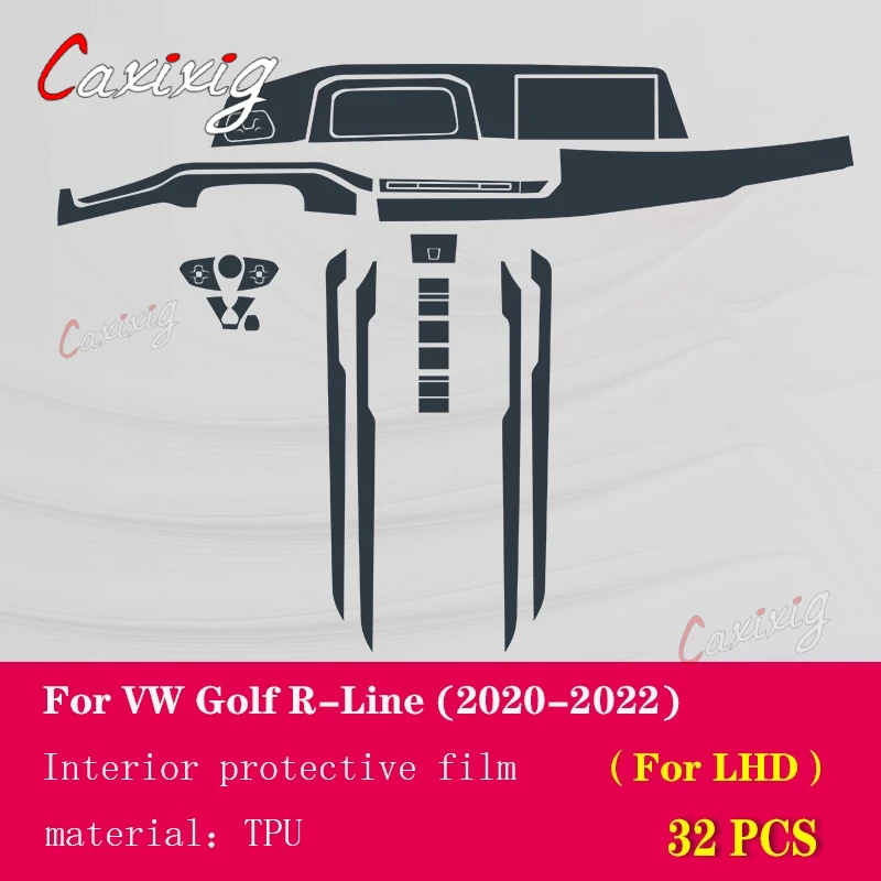 

Прозрачная центральная консоль для Volkswagen Golf MK8 2020-2021, аксессуары для защиты от царапин