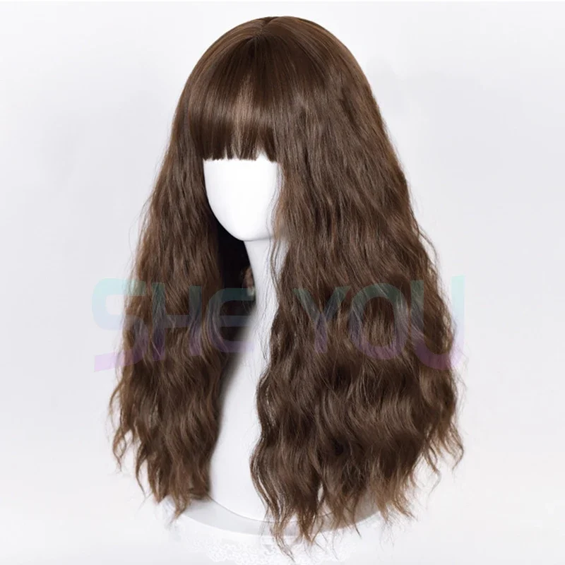 WAT Hermione Jean Granger Коричневые вьющиеся термостойкие синтетические волосы Косплей