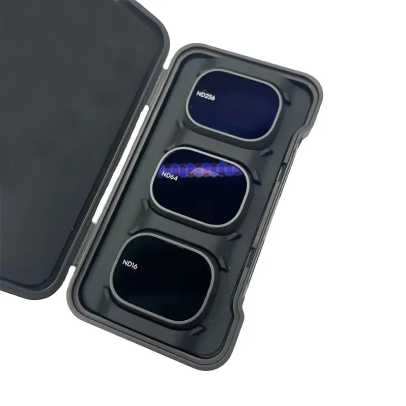 Фото Подходит для Mini 4 Pro: набор ND-фильтров ND16, ND64, ND256, HD-фильтры из оптического стекла с покрытием, аксессуары для защиты камеры с функцией панорамирования и наклона. №3