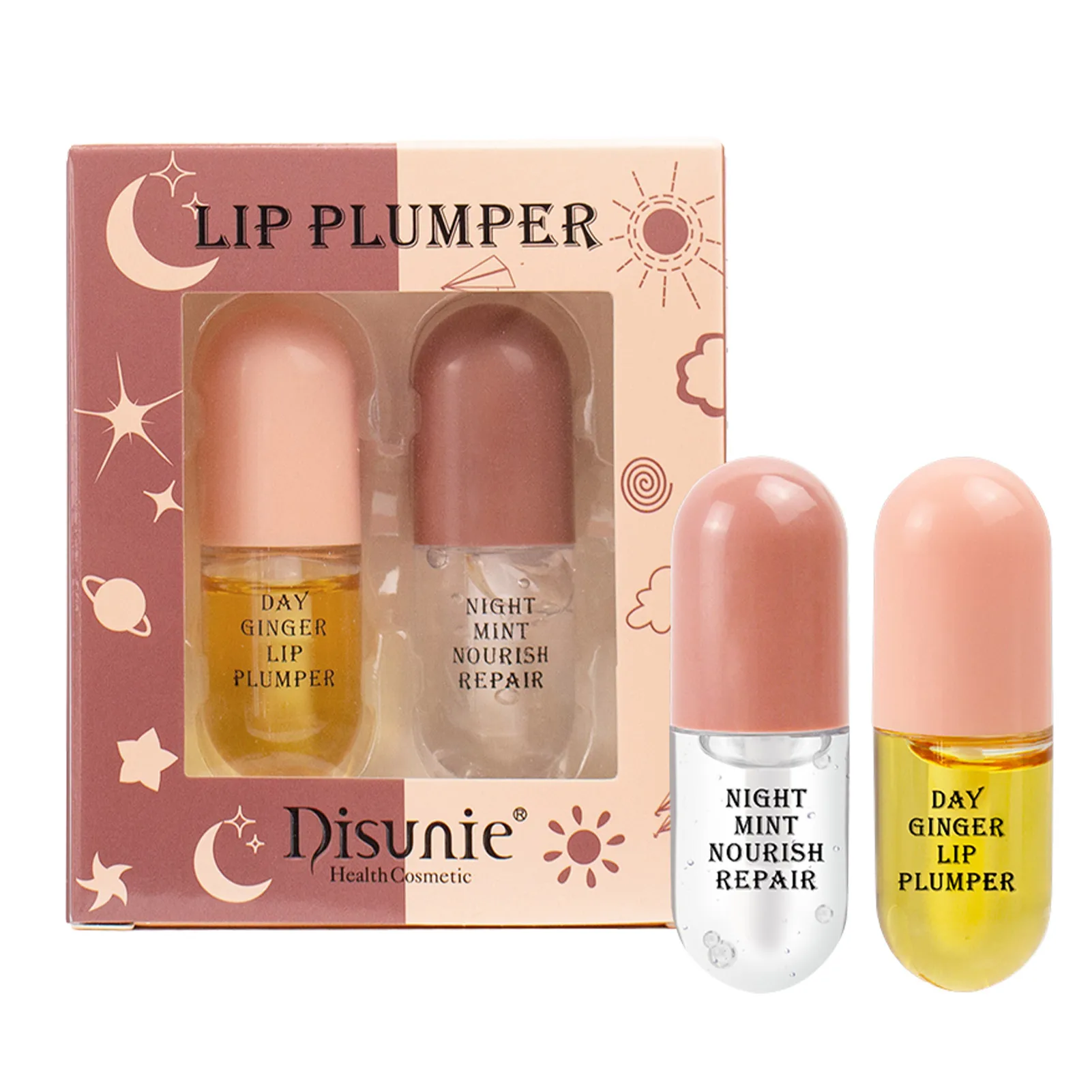 

2pcs Lip Plumper Lip Plumping Liquid Lip Gloss Nutritious Moisturizing Clear Lip Serum Tingling Lip Plumper