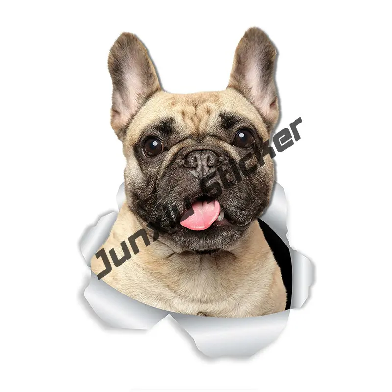 Голографическая наклейка с французским бульдогом собачьи лапы на бампер-для