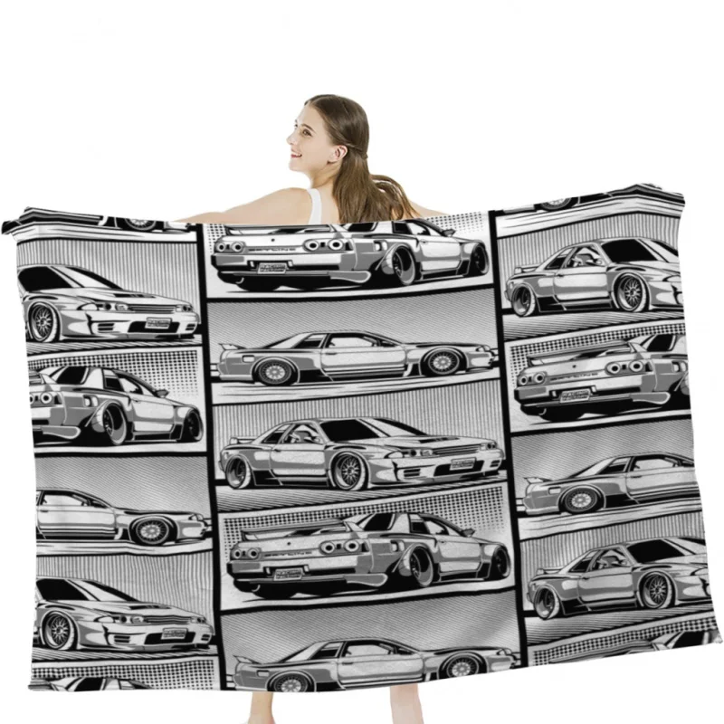 

Плед для Nissan Skyline R32, мягкое бархатное покрывало для кемпинга, постельное белье для холодного кинотеатра или путешествий