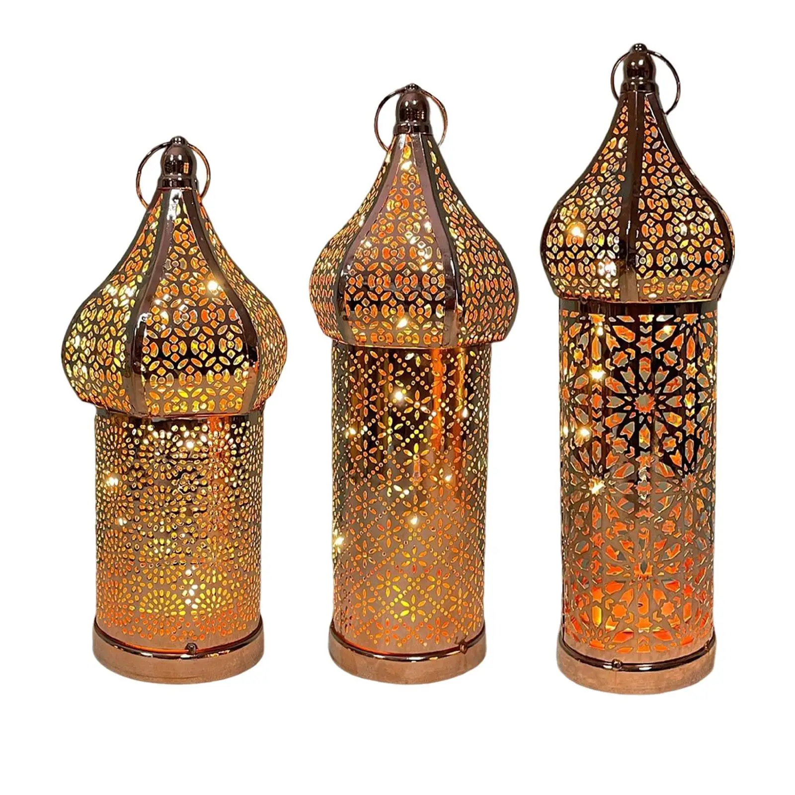 

Hollow Carved Lantern Light Wall Hanging LED Desk Lamp for Wedding Garden