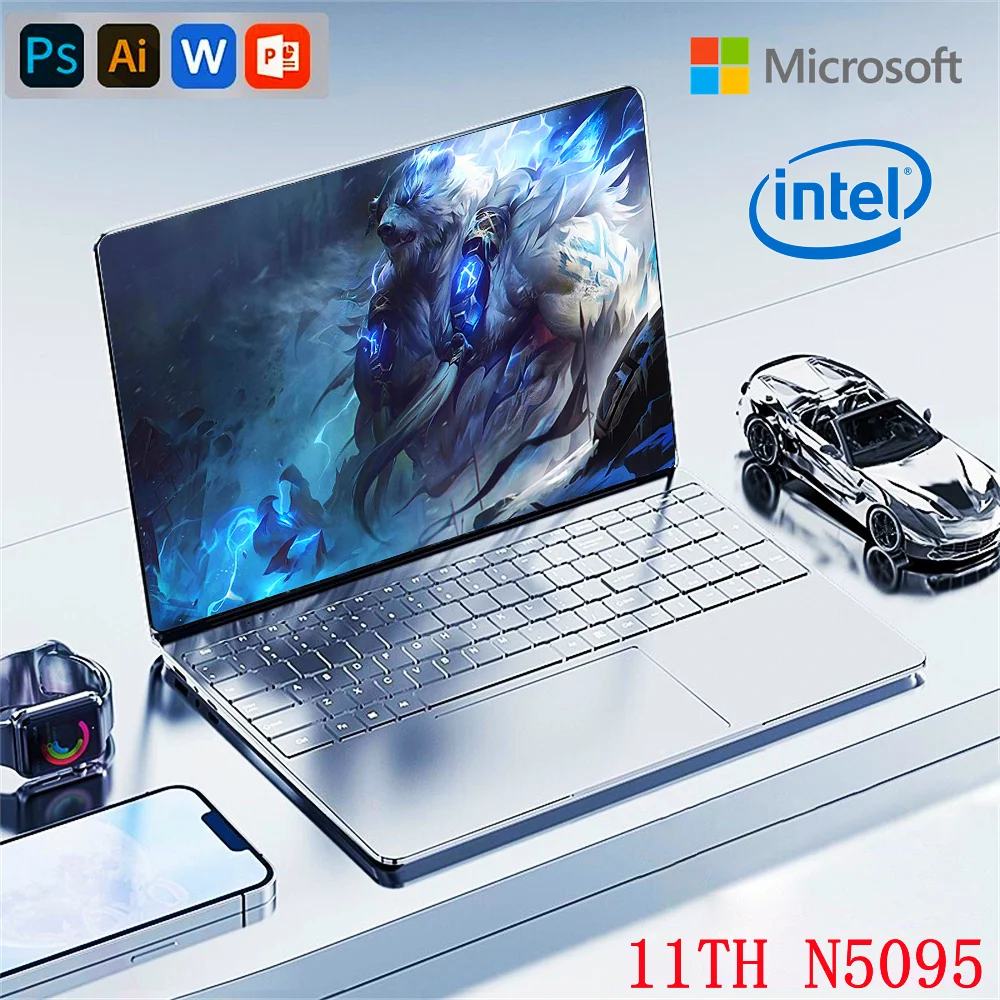 YEPO N5095 Fingerprint Unlock 15.6 Inch HD IPS Laptop DDR4 8/16GB RAM 512GB SSD Intel Windows 11 Notebook with Backlit Keyboard