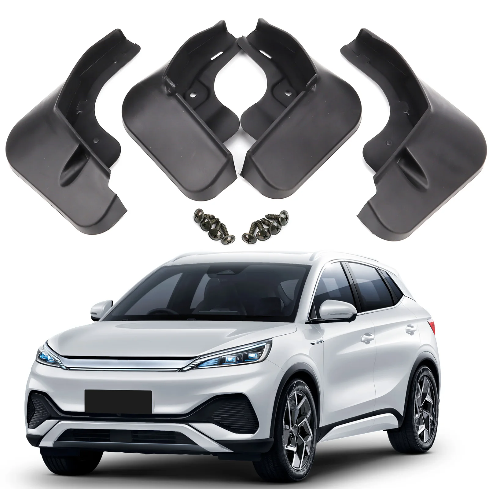 

4x для BYD Atto 3 Yuan Plus 2022 2023-2025 комплект брызговиков брызговик переднее и заднее формованное крыло автомобильные аксессуары