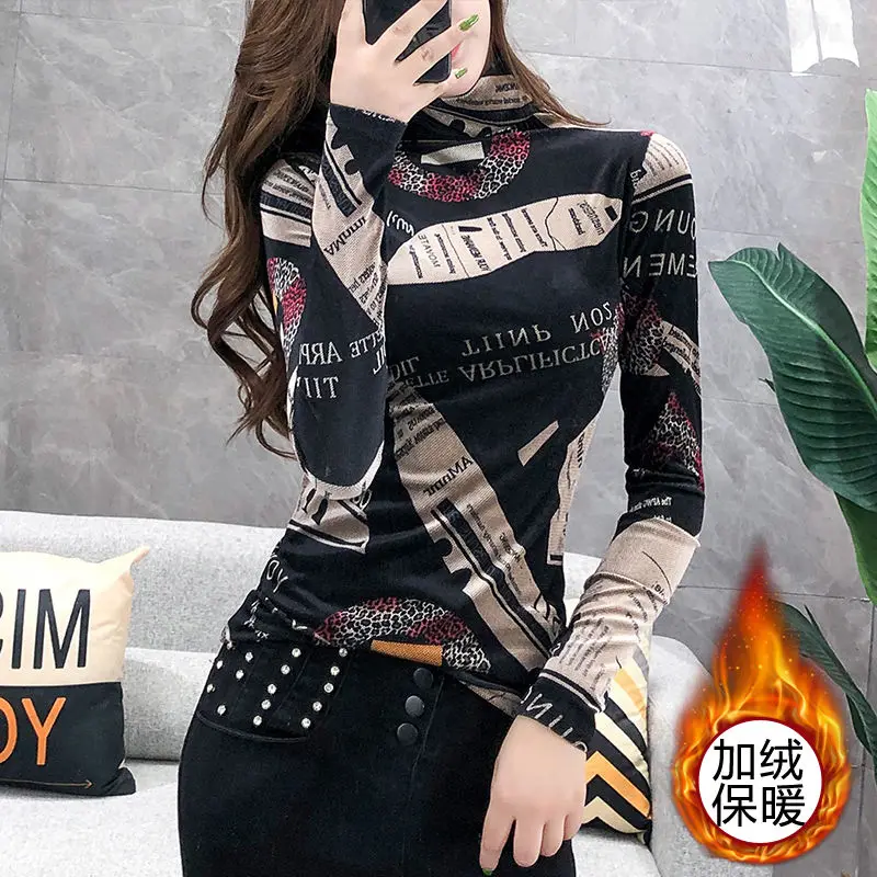 

2022 New Arrival Women O-Neck T Shirt Button Printing Button T-shirt Women Autumn Long Sleeve T-Shirt Tops Clothes A506