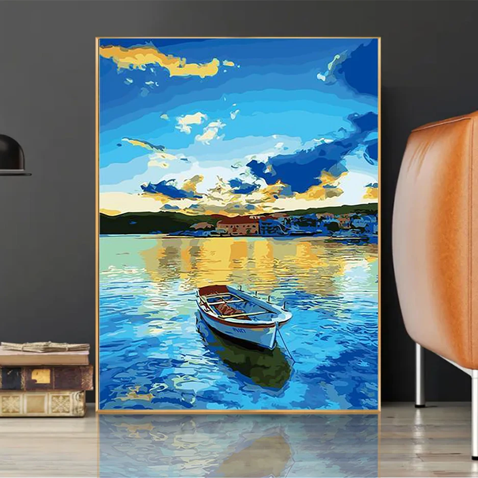 

Diamond Paintings New Collection 2022 Sea Boat Scenery 5d Crystal Embroidery Art Painting Kits Jewelry Cross Stitch Wall Decor