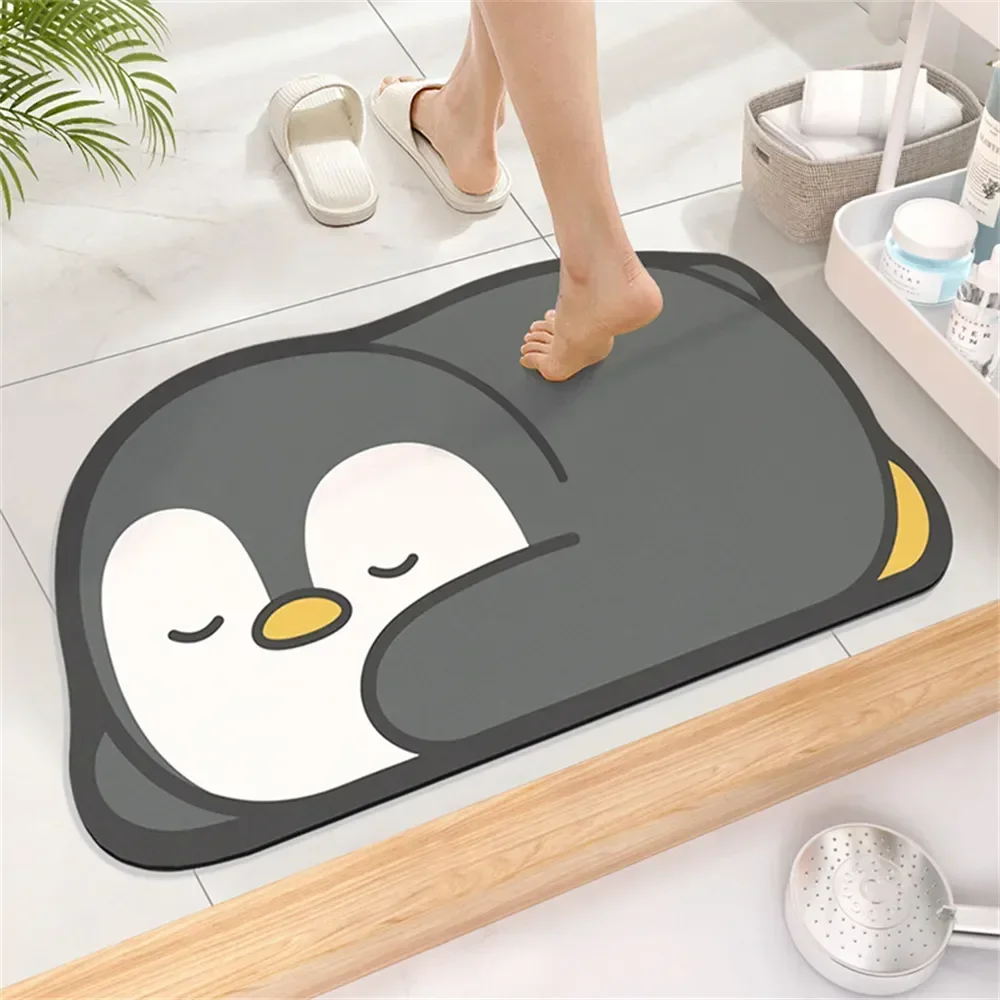 

Diatom Floor Pad Quick-drying Mud Super Absorbent Bathroom Mat Cute Bath Toilet Cartoonnon-slip