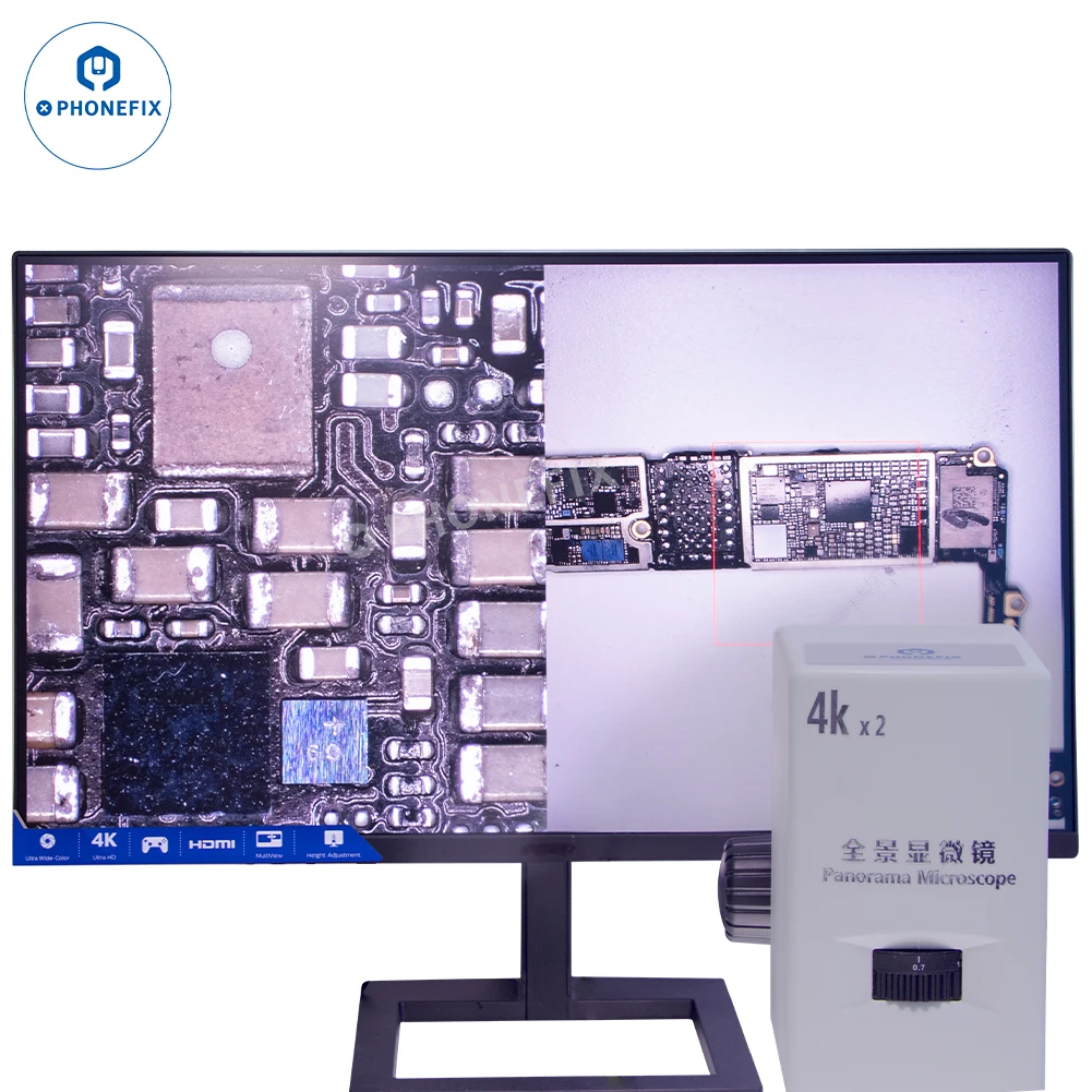 Двойной 4K полнопросмотр изображения панорамный микроскоп HDMI две видеокамеры