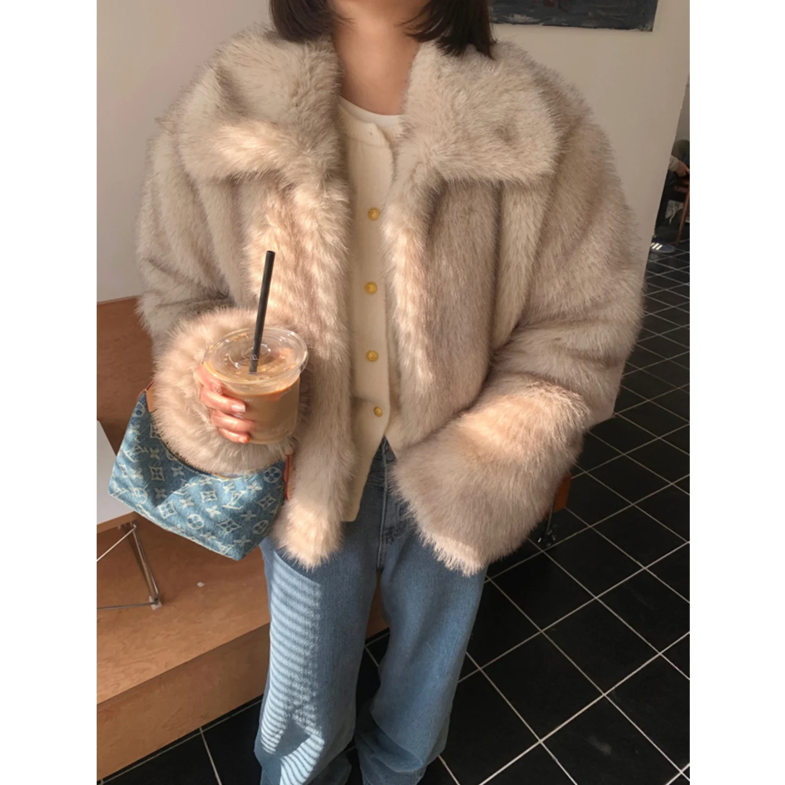 Чашка ледяной Американский [Корейская женская атмосфера ~ свободный отворот