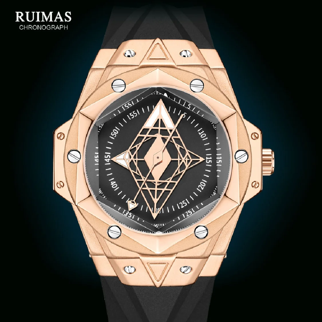 

RUIMAS Men Watches Luxury Top Brand Military Sport Wrist Watch for Man Waterproof Silicone Strap Watch Rose Gold Relogio ���ѧ��