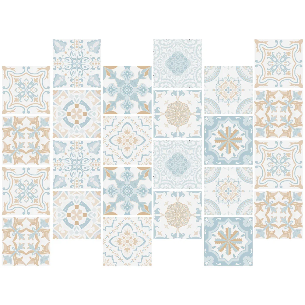 

Tile Sticker Stickers Home Wall Floordecals Cupboard Bathroom Furniture Thick Frosted Removable Decorative Backsplash Decor