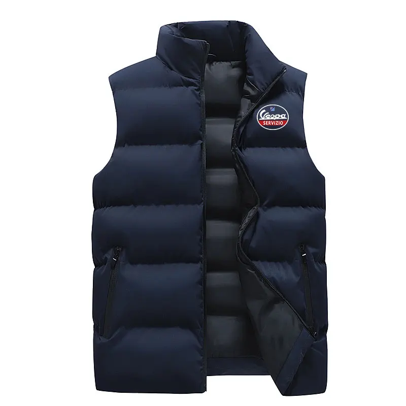 

New Sleeveless Men's Tank Top Jacket Autumn Warm Cotton Padded Thick Coat Men's Winter Plus Size Clothing Men's Tank Top