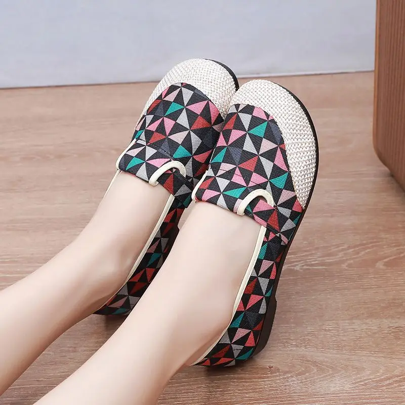 2023 New Lafer Cloth Shoes Women's flat cloth shoes Lazy casual Korean canvas shoes Zapatillas Mujer Espadilles Mujel Lona