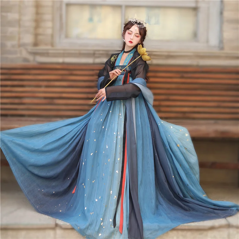 

Hanfu Dress Women Original Summer Fairy Thin Style Tang-made Full Chest Skirt Chinese Style Improved Ancient Costume Clothing