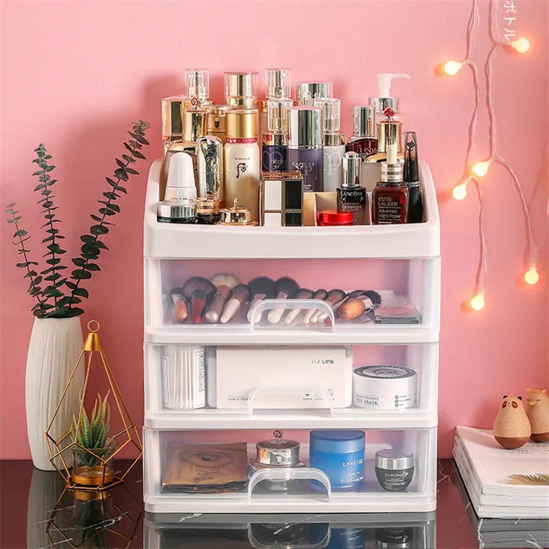 

Make Up Case Jewelry Container Box Makeup Organizer Drawers Cosmetic Storage Box Makeup Brush Holder Brush Lipstick Container