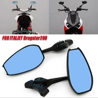 new motorcycle accessories aluminum alloy blue lens rear view mirror rear view mirror for italjet dragster 200 125 2021 2022