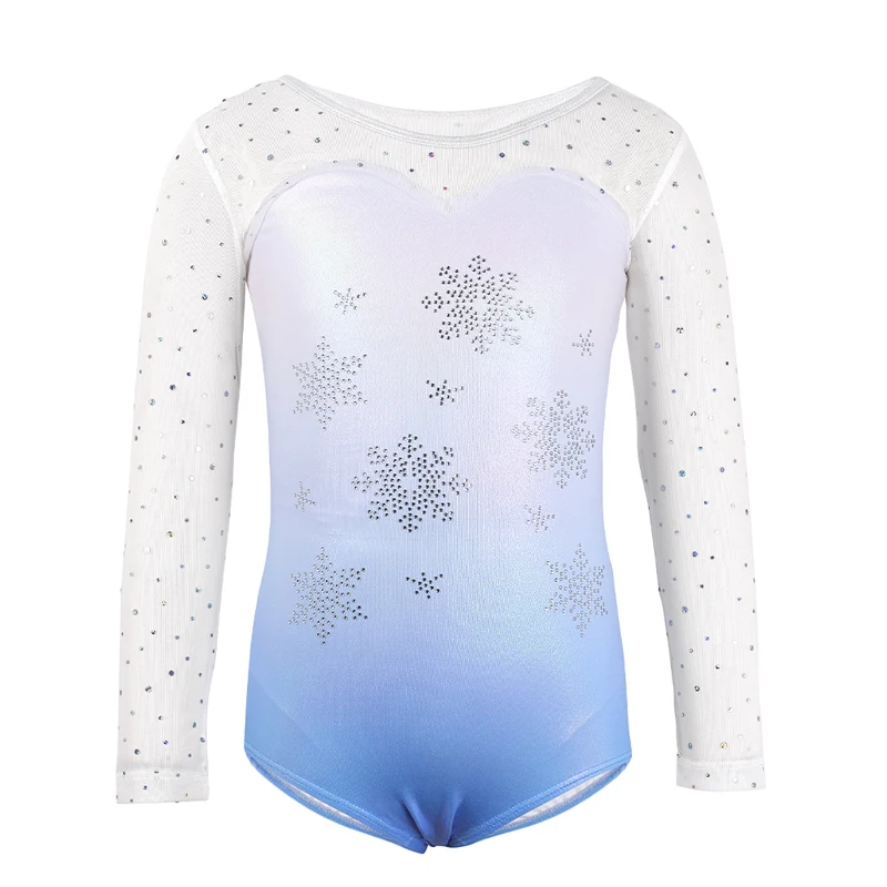 

Gradient Color for Children Girls Breathable Leotards Gymnastics Diamond Splice Dancing Ballet