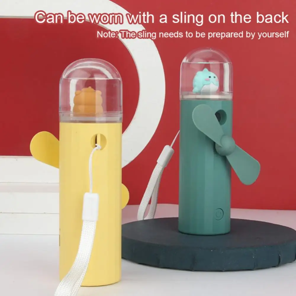 

30ml Handheld Cartoon Fan With A Sling Portable Mini Fan Spray Rehydration For Student Dormitory Household Cooling Appliances