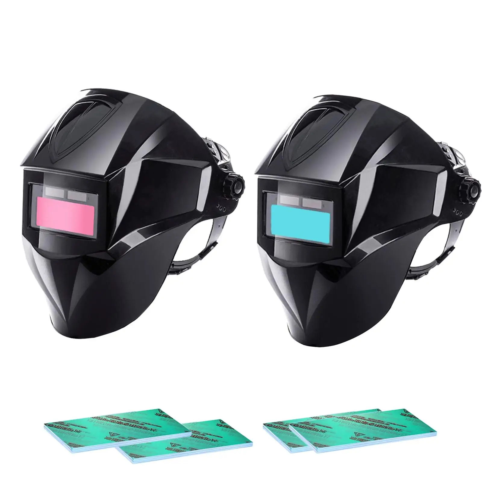 

Solar Powered Auto Darkening Welding Helmet, Large View Welder Glasses Welder Mask Splash Proof Face Protector for ARC Grinding
