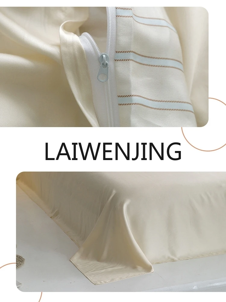 Tencel набор из четырех предметов мультяшная вышитая панда 60-х годов Обложка Крутое