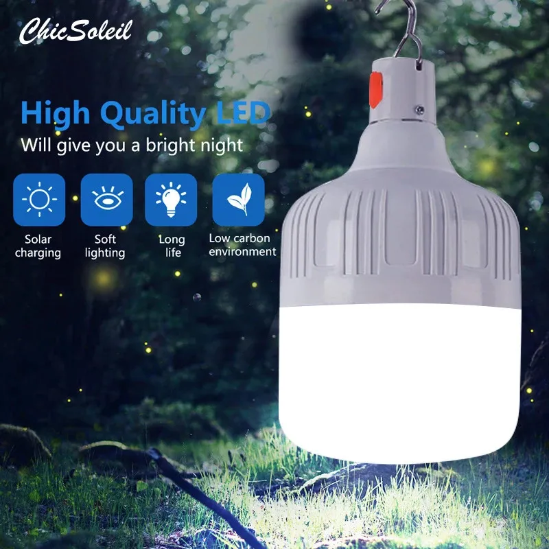 

100W Portable Camping Lights Rechargeable Led Light Camping Lantern Emergency Bulb High Power Tents Lighting Equipment Bulb