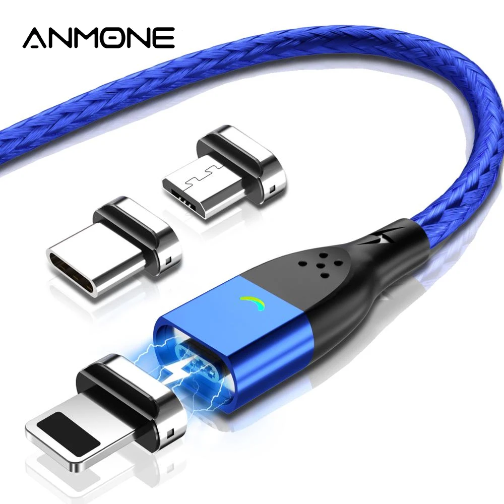 Магнитный кабель ANMONE usb-c Micro USB для Xiaomi Samsung Iphone мобильный телефон | Мобильные