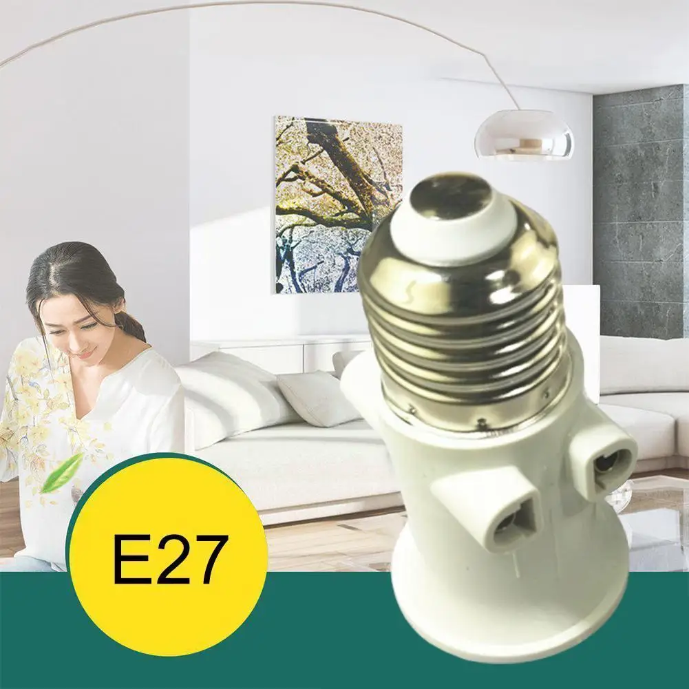 

E27 Bulb Adapter Lamp Holder Base Socket Conversion with EU Plug AC100-240V 4A for Lights e27 socket douille e27 A1W0