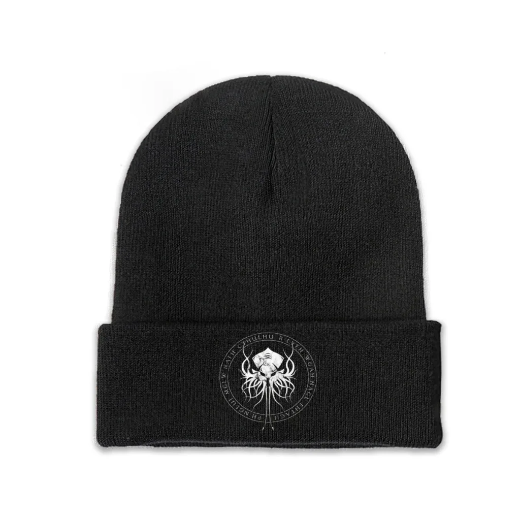 

Sigil Cthulhu Knitting Beanie Caps Skullies Beanies Ski Caps Soft Bonnet Hats Winter Warm