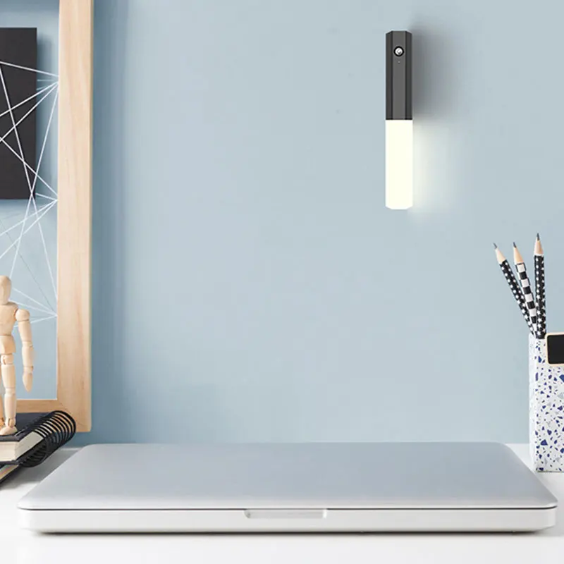 

Intelligent Light Control Human Body Induction Smart Night Light Charging LED Cabinet Wardrobe Light Wall Lamp USB Table Lamp