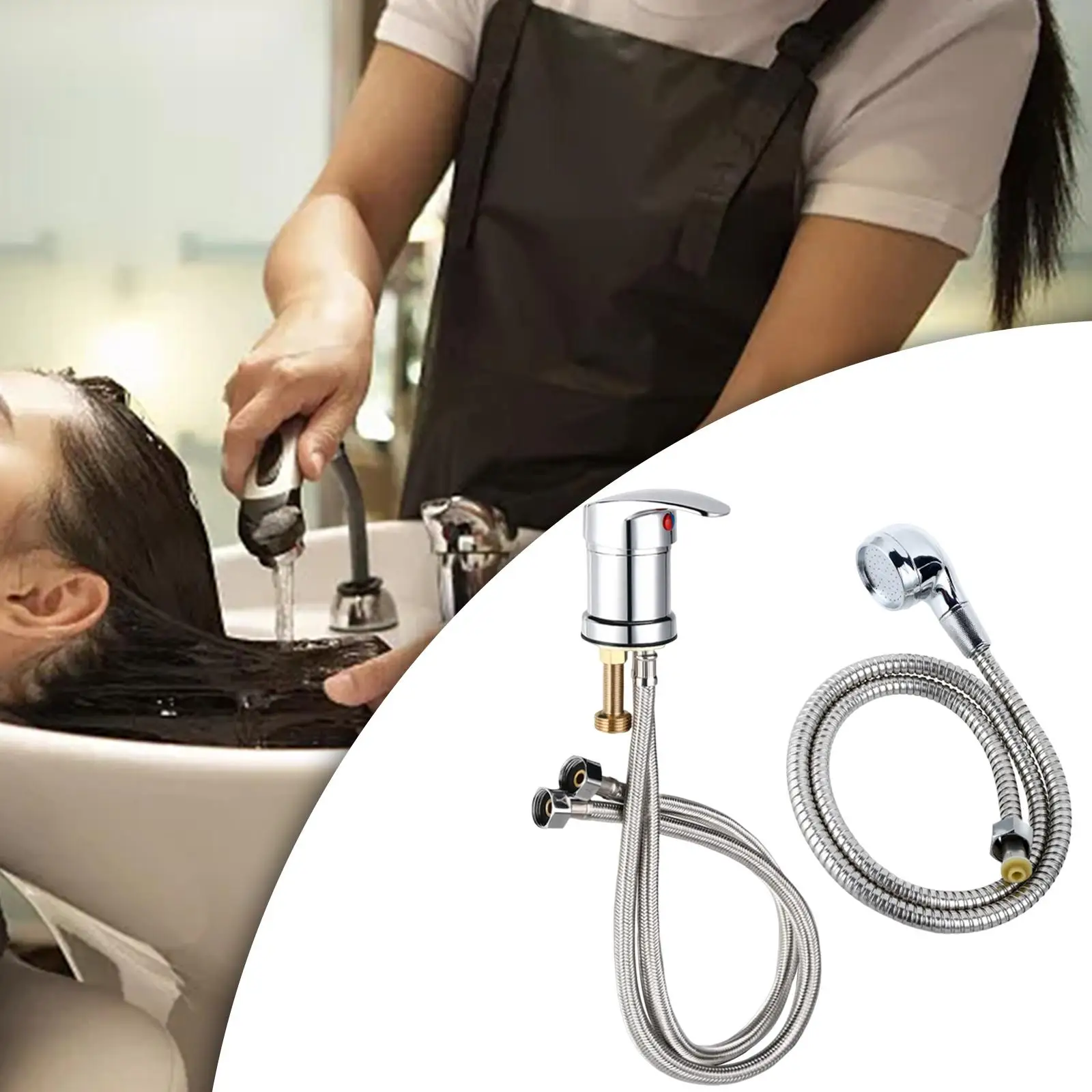 

Sink Faucet Sprayer with 1.2M Hose for Salon Shampoo Bowl Accessories Easily