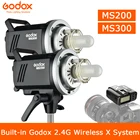Компактная и прочная студийная вспышка Godox MS200 200 Вт или MS300 300 Вт, вспышка для студии