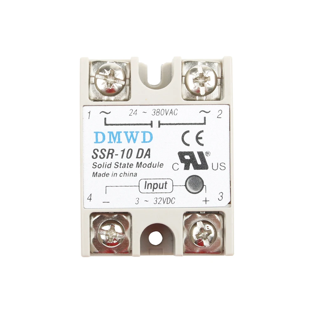 Твердотельное реле SSR-10DA SSR-25DA SSR-40DA 10A 25A 40A SSR Приводное 3-32 В постоянного тока до 24-380