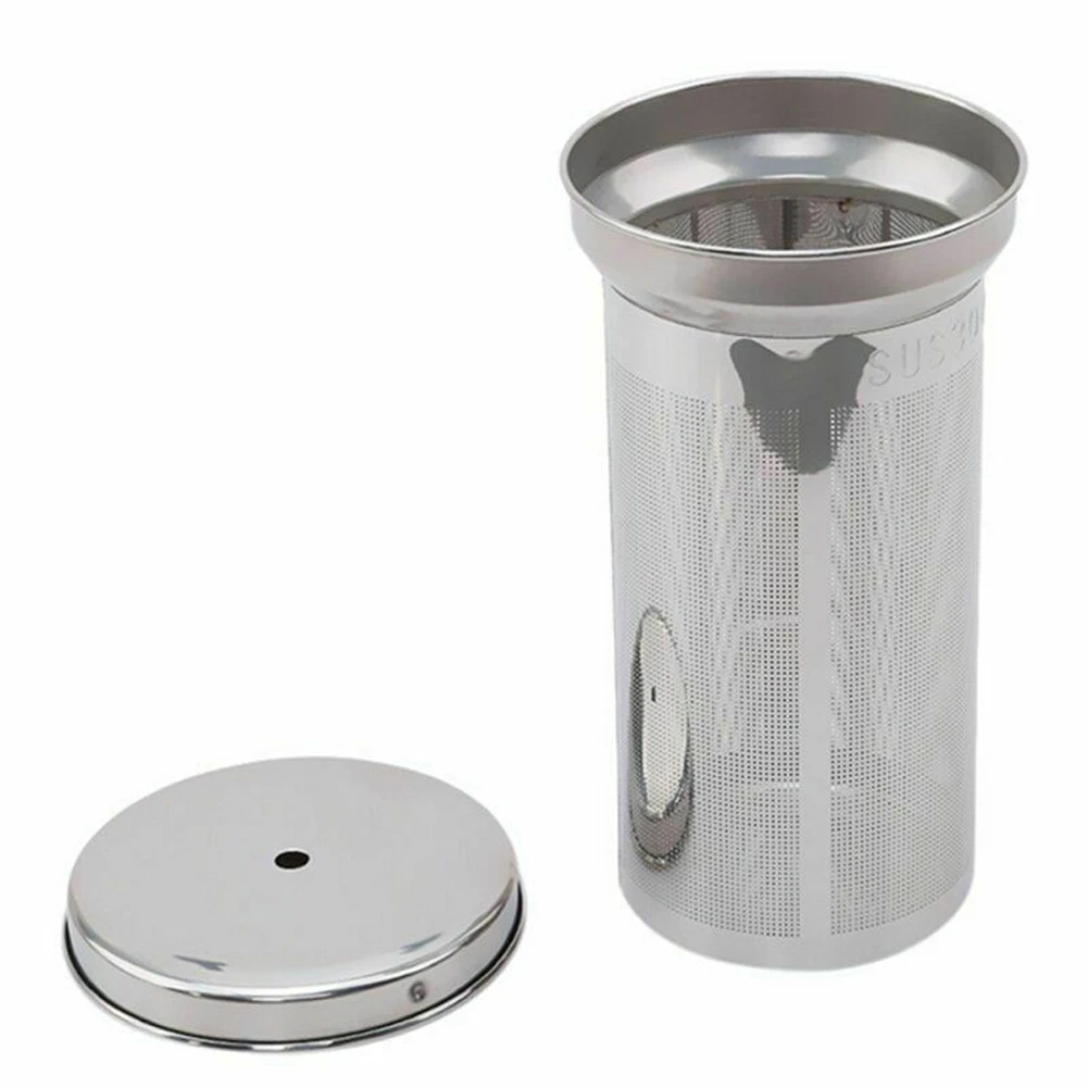 

Stainless Steel Home Cylinder Shape Accessories With Lid Practical Durable Kitchen Tea Strainer Coffee Reusable Mesh Filter