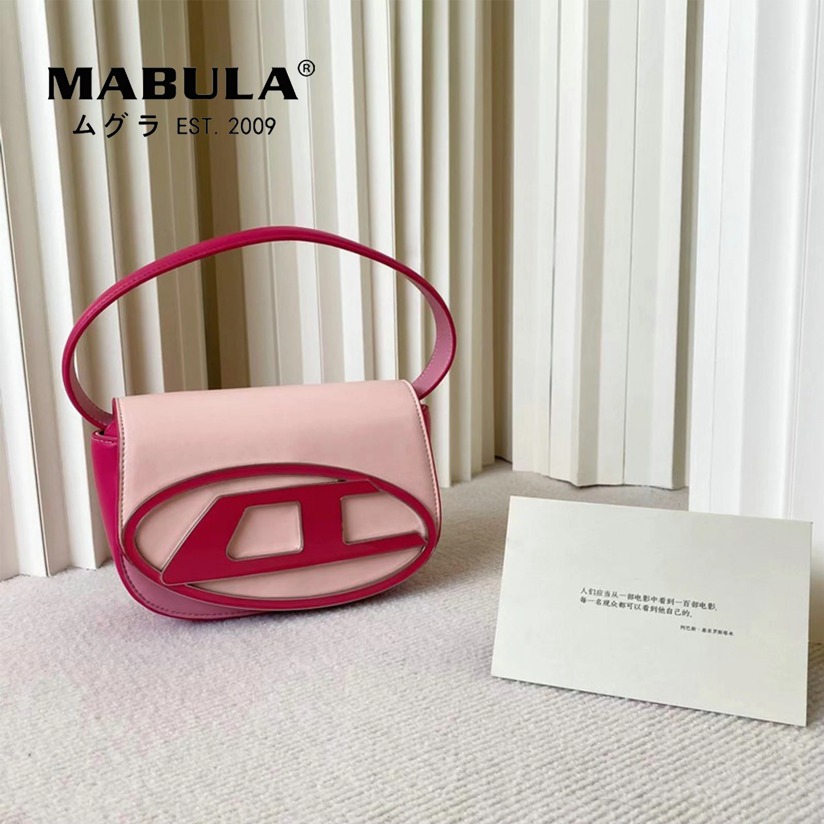 

MABULA Brand High Quality Shoulder Bag Fashion Flap Design Tote Bag Semi Round Luxury Leather Underarm High Quality Tote Bag