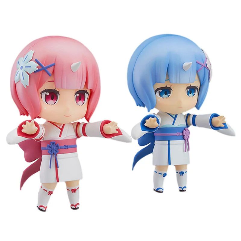 

Re0 Action Figures Re Zero Kimono Rem Ram Figure Childhood Q Ver Anime Model 10cm PVC Figma Statue Collectible Toy