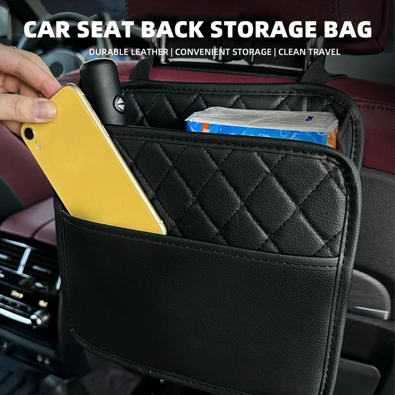 Органайзер на заднее сиденье автомобиля Многофункциональная Кожаная подвесная