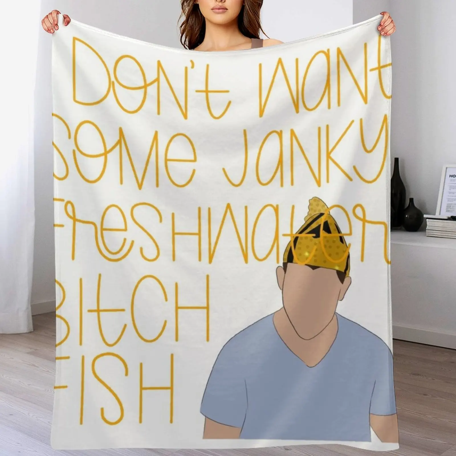 Одеяло New Girl Janky с пресноводной цитатой одеяло люксового бренда дизайнерские