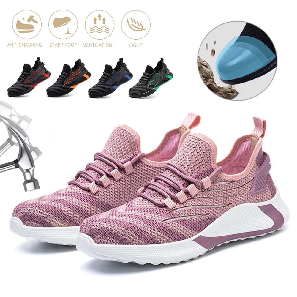 

Safety Shoes Women Steel Toe Sneakers Anti-Puncture Work Shoes Unisex Indestructible Work Footwear Protection Shoes Safety Boots