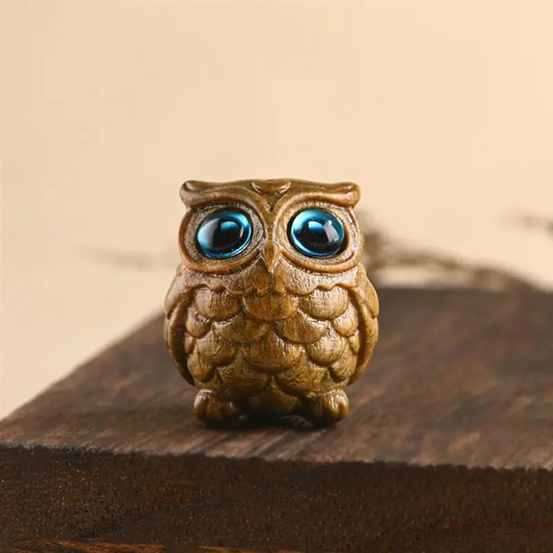 

Owl Figurines Statue Decor Owls Figurine Decoration Sculpture Ornament Micro Landscape Wood Animal Desktop Gifts Gardens Fairy