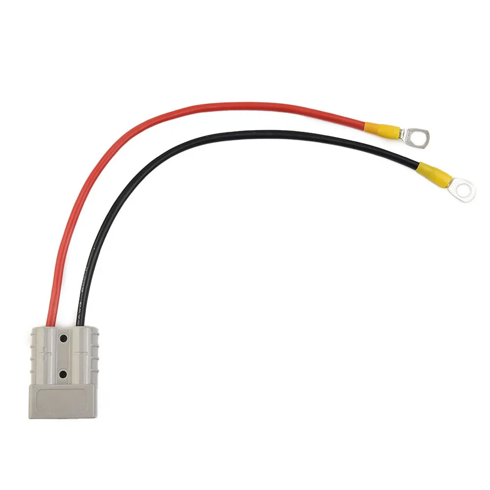 

50Amp Connector Plug 8AWG Charging Connector Cable Lead To Lug M8 Plug Terminal Battery Power Supplies Accessory