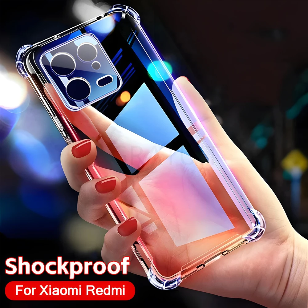

Shockproof Case For Xiaomi Redmi Note 12 10 11 9 8 7 Pro 10S 9S Clear Soft Silicone Cases For Mi 13 11 Ultra 12 12X 12T 11T Pro