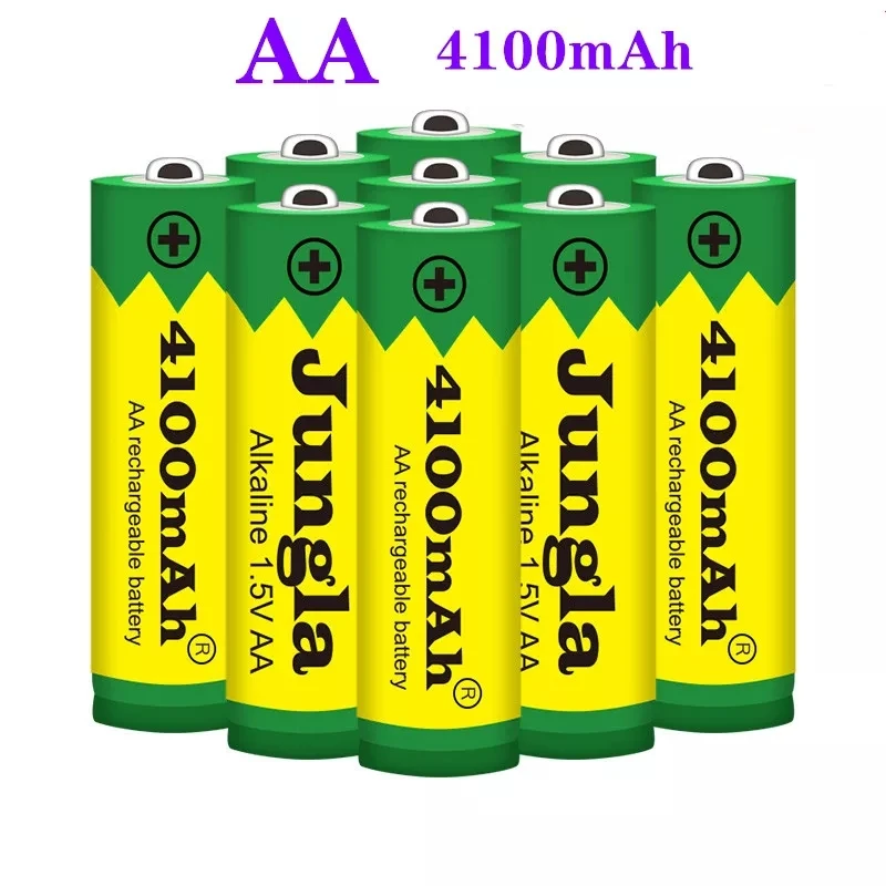 

Pilas AA recargables para juguetes, Alcalinas de 4100 mAh, 1,5 V, diodo emisor de luz